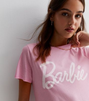 Pink Barbie Shirt, White Barbie T Shirt, Barbie Logo Shirt, Barbie Top