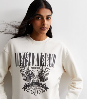 Off White Unrivalled Eagle Logo Sweatshirt | New Look