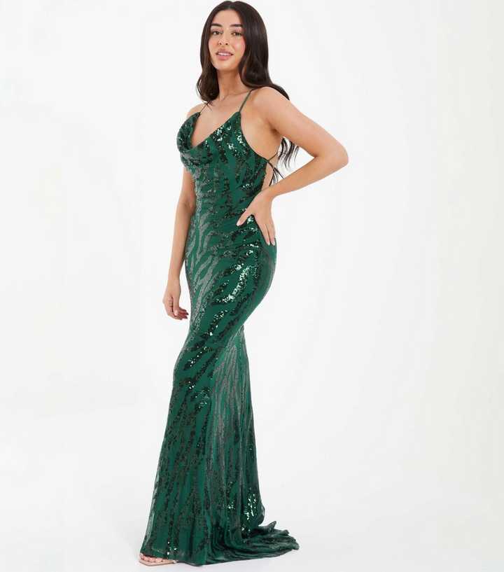 quiz bottle green maxi dress