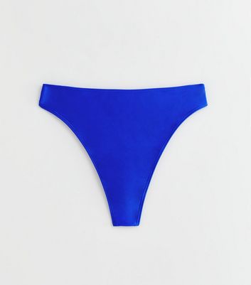Bright Blue Thong Bikini Bottoms New Look