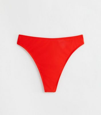 Red Thong Bikini Bottoms New Look