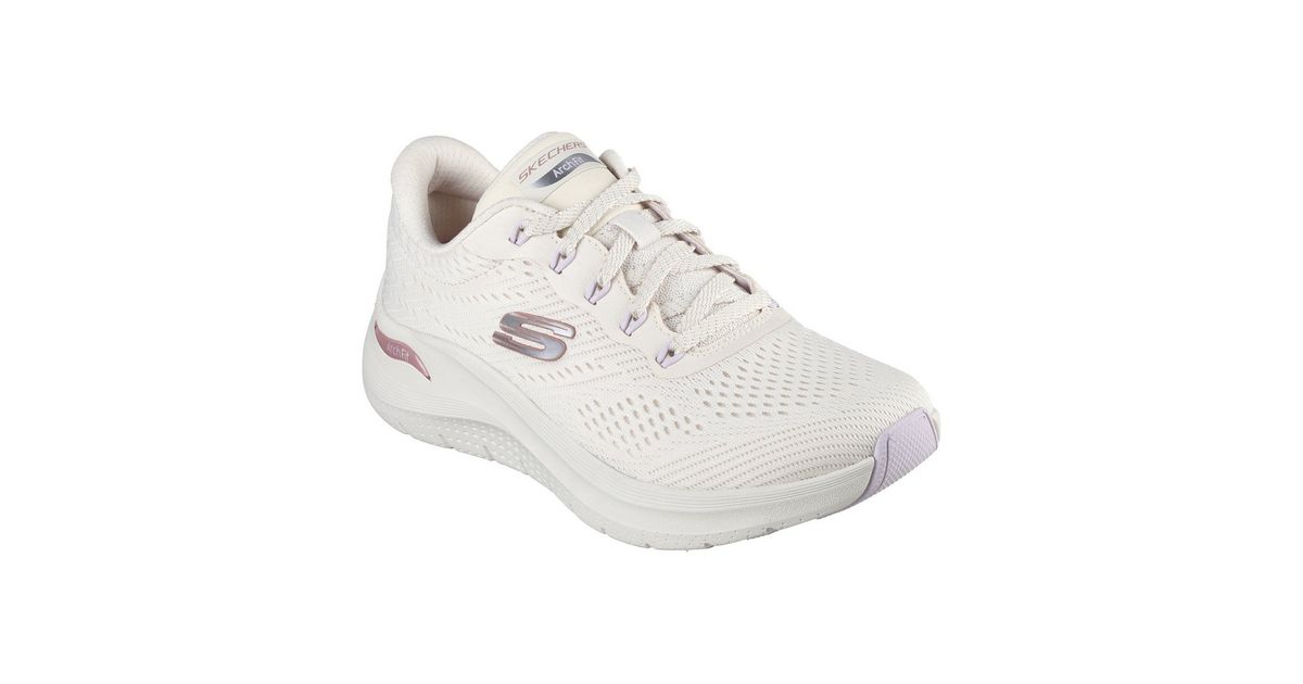 Skechers Cream Arch Fit Big League Trainers New Look