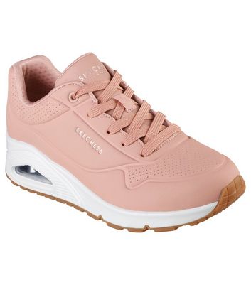 Pink skechers sneakers best sale