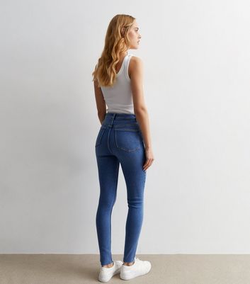 Blue Hallie Super Skinny Jeans New Look