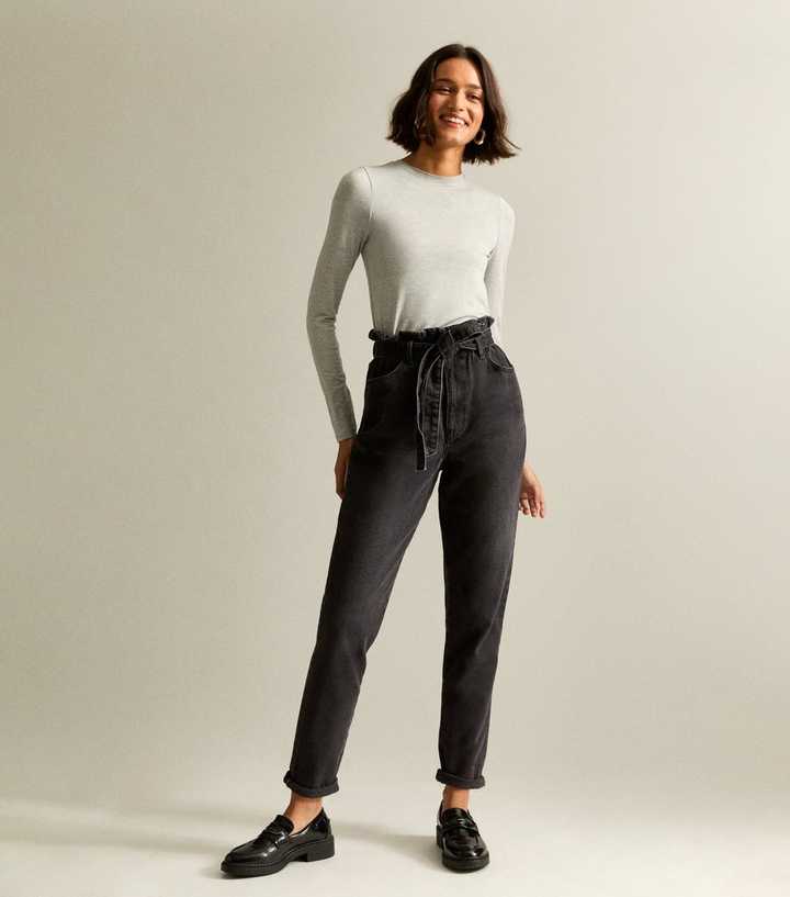 Washed Black Dayna Paperbag Jeans