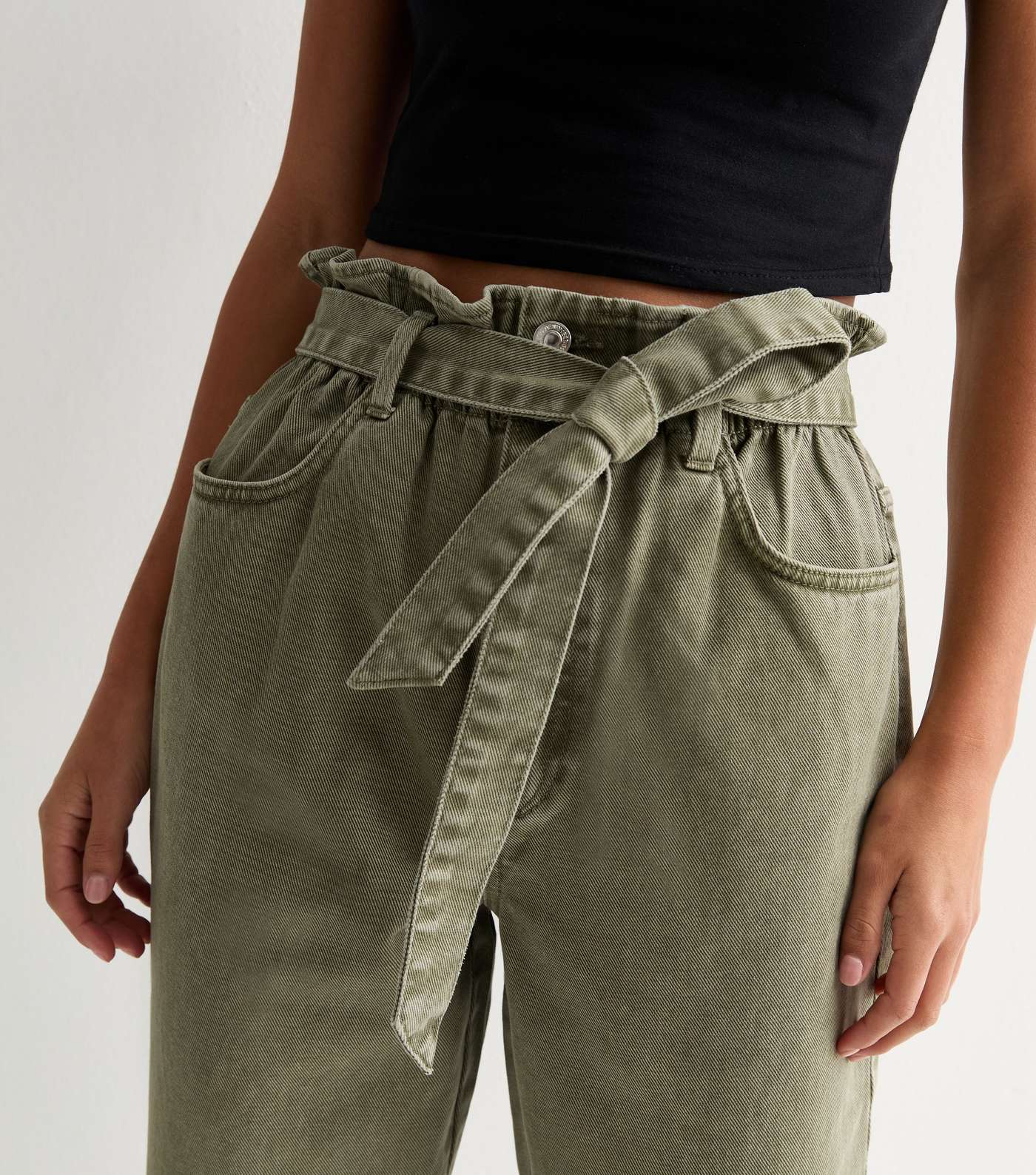 Olive Dayna Paperbag Jeans Image 5