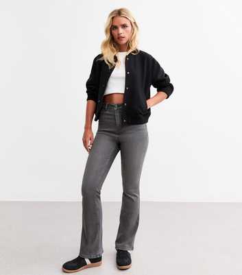 Petite Grey Waist Enhance Quinn Bootcut Jeans