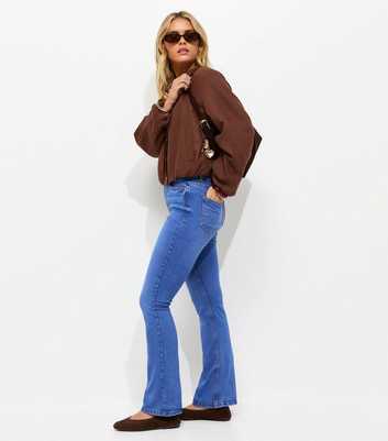 Petite Blue Waist Enhance Quinn Bootcut Jeans