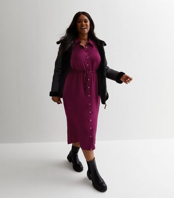 Button front hotsell plus size dress