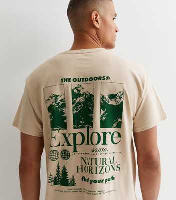 Stone Cotton Natural Horizons Front and Back Logo T-Shirt