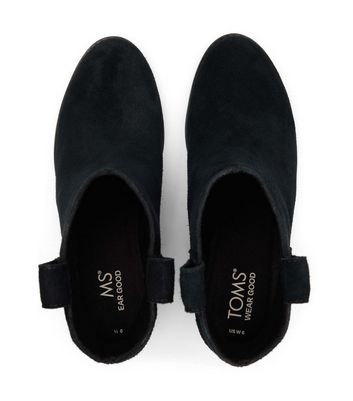 Toms black clearance suede boots