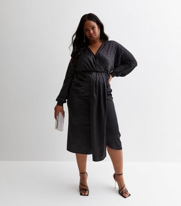 satin black lace dress Slip Size:2XL-18.5