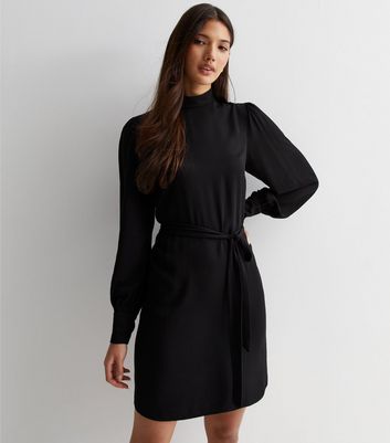 Long sleeve 2024 mock neck dress