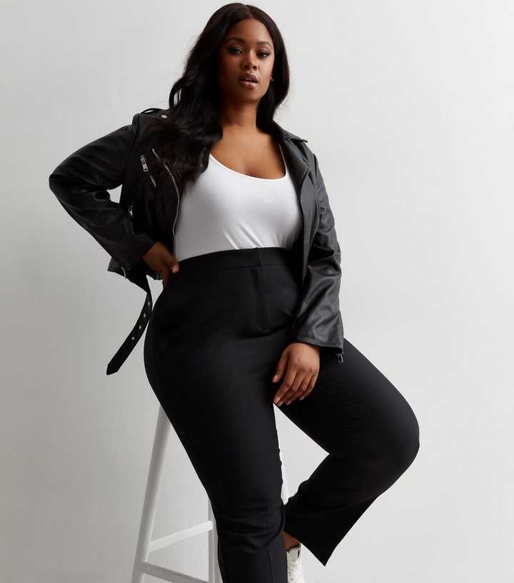 Curves Black Slim Trousers