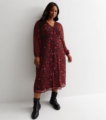 Chiffon button shop down dress