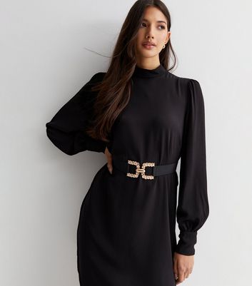 Long black dress with hotsell gold belt