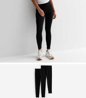 Buy PETITE Black Leggings 2 Pack 6, Trousers