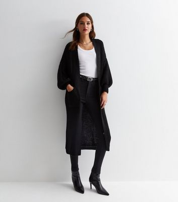 New look long black cardigan hotsell