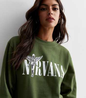 Khaki Nirvana Logo Sweatshirt