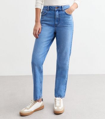 Blue Slim Fit Denim Mom Jeans New Look