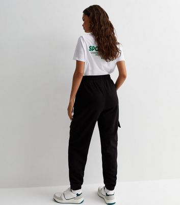 Petite black best sale joggers womens