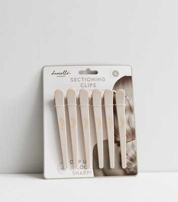 Danielle Creations 6 Pack Light Brown Sectioning Hair Clips