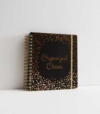 Black Organised Chaos Logo Planner