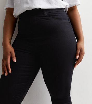 Curves Black Mid Rise Lift & Shape Emilee Jeggings New Look