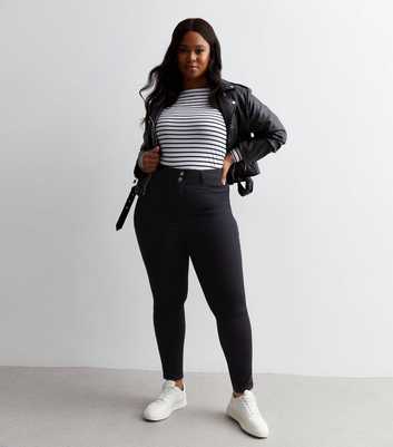 Curves Black Lift & Shape High Waist Yazmin Skinny Jeans