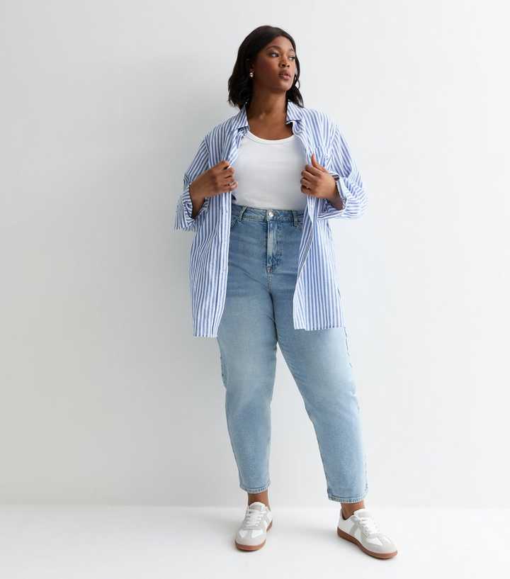 Straight Leg Mom Jeans Curvy Candice High Rise Super Skinny Jeans