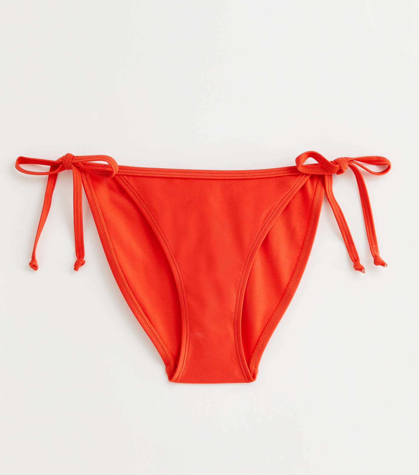 Red Tie Side Bikini Bottoms Image 5