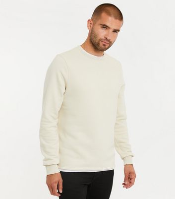 Threadbare Cream Crew Neck Sweatshirt | New Look