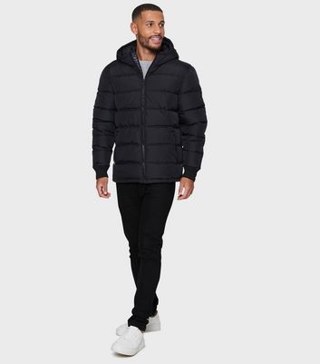 Threadbare Puffer Jacket with Funnel Neck