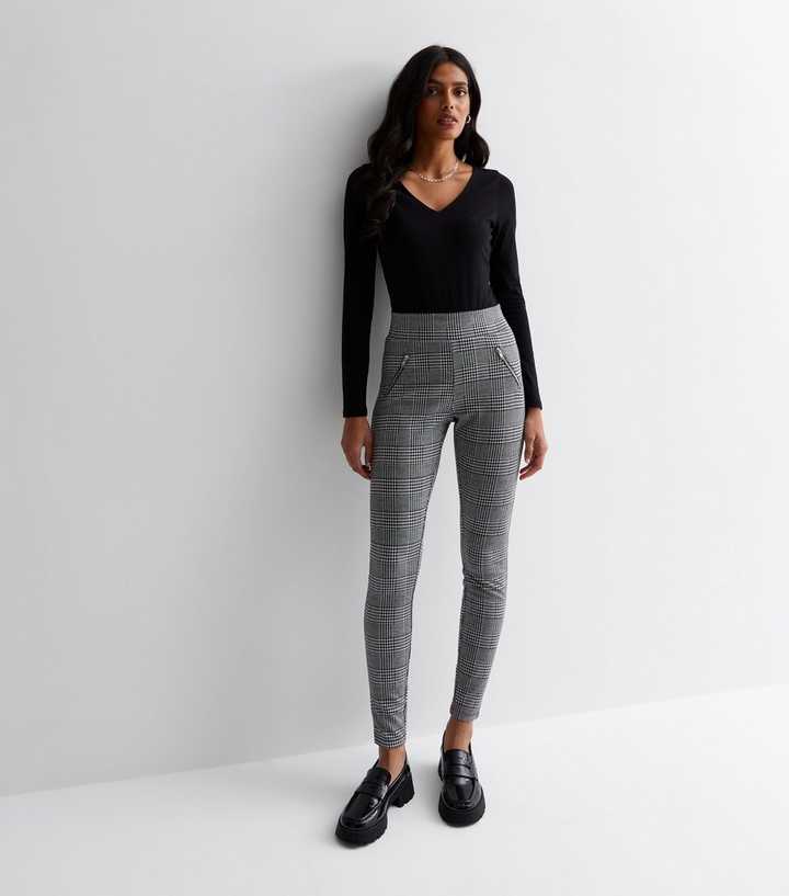 checked leggings new look