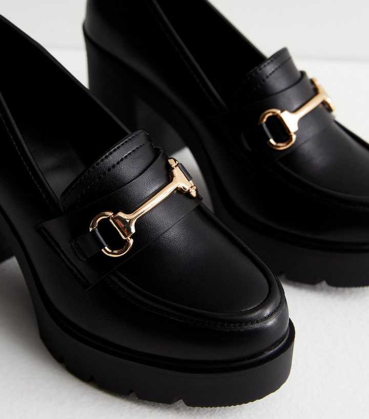 Mocassins à Talons HIGHLIGHTS Taille 7 Femme - Neufs Sans étiquettes, Style Slingbacks Noir