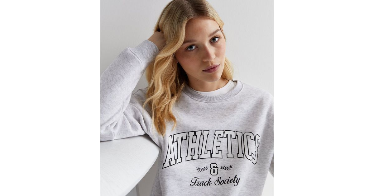 Pale Grey Athletics Logo Oversized Sweatshirt