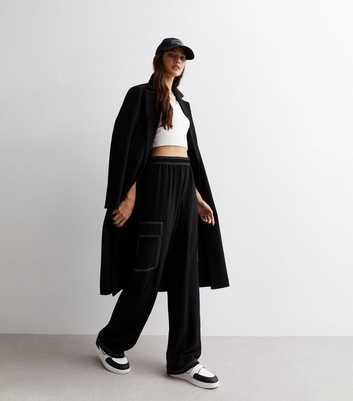 ONLY Black Contrast Cargo Trousers