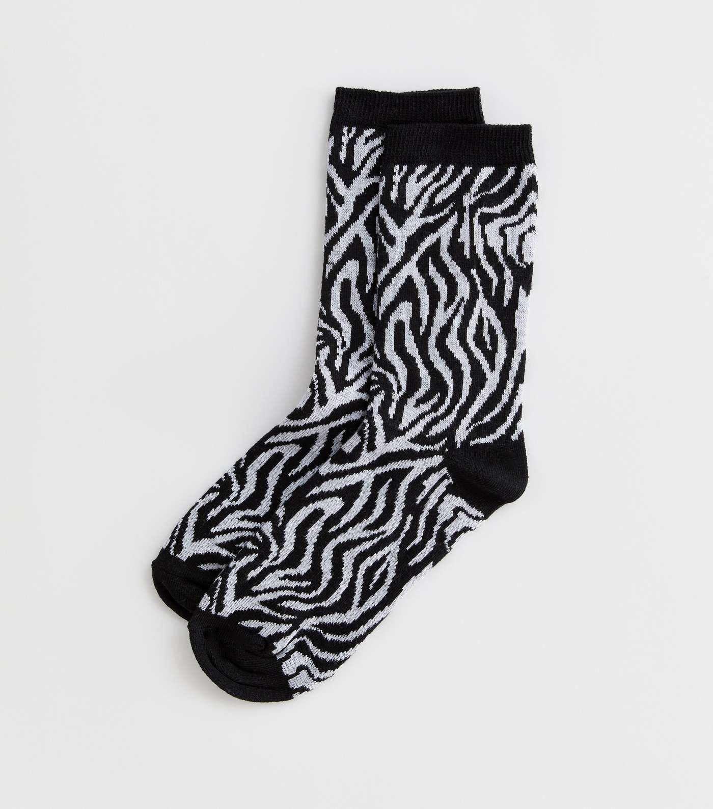 Black Zebra Print Socks