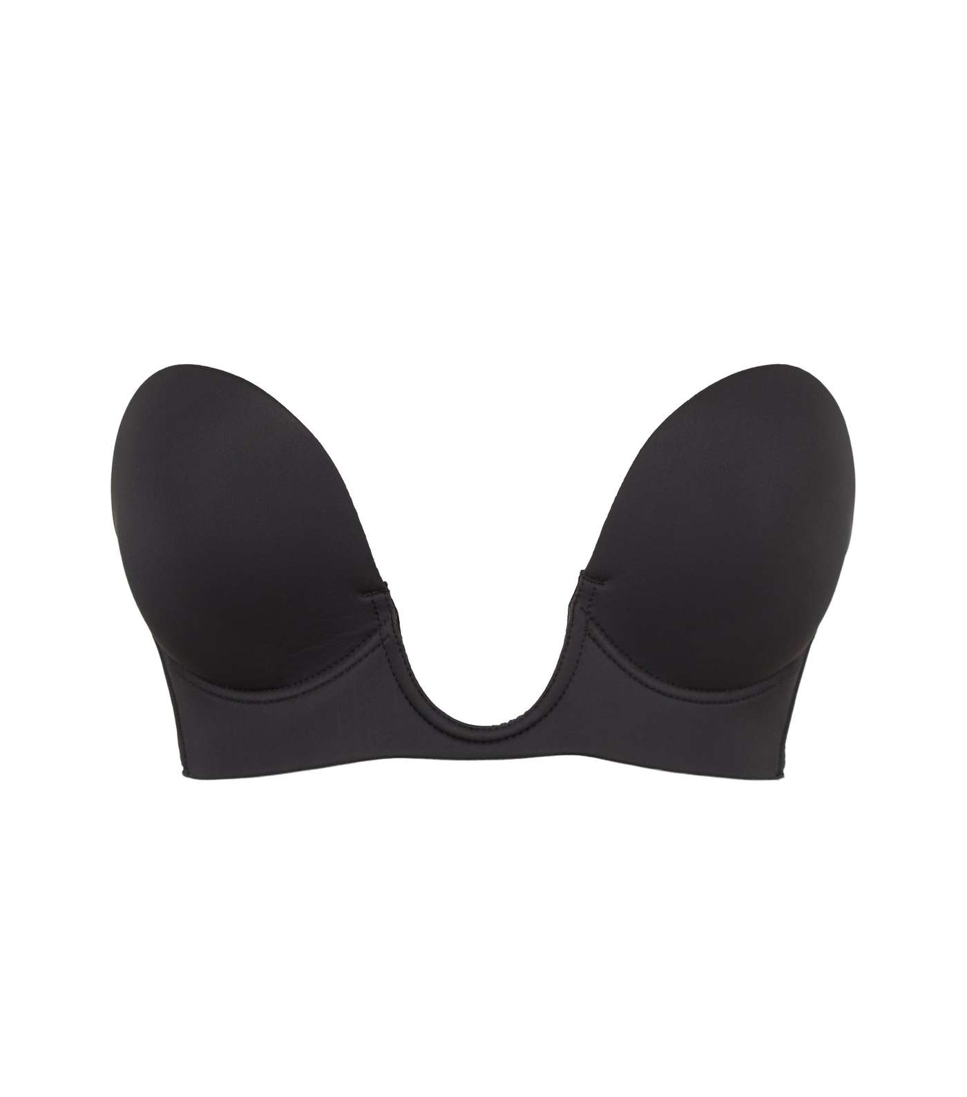 Perfection Beauty Black A Cup Plunge Stick On Underwired Bra Image 2