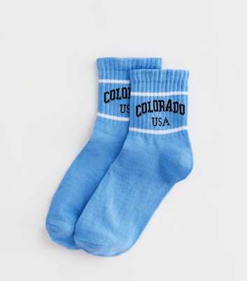 Bright Blue Colorado Tube Socks