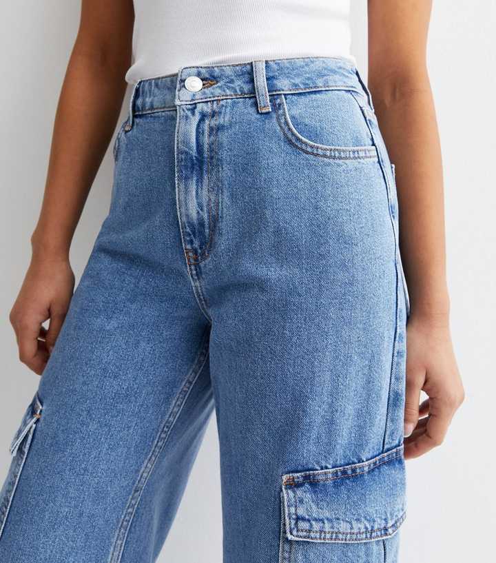 Petite Blue Cargo Jeans