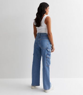 Petite Blue Cargo Jeans