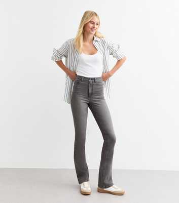 Tall Grey Waist Enhance Quinn Bootcut Jeans