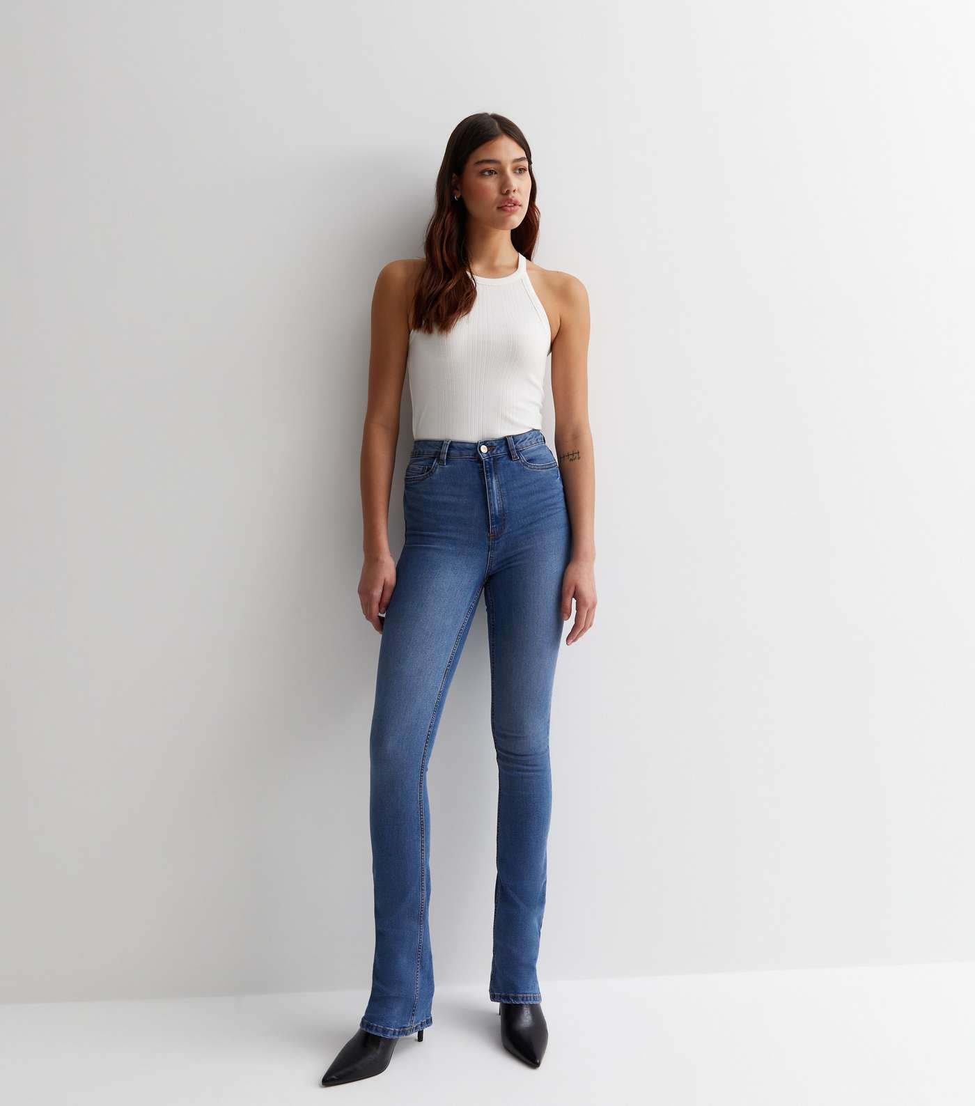 Tall Blue Waist Enhance Quinn Bootcut Jeans Image 3
