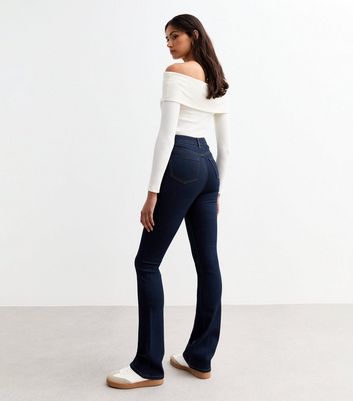 Tall Navy Waist Enhance Quinn Bootcut Jeans New Look