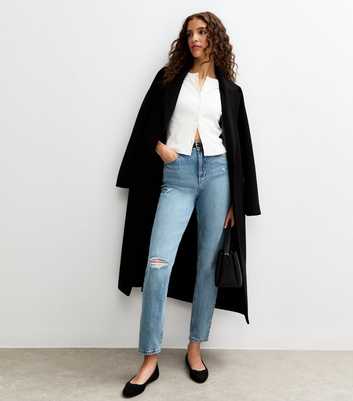 Tall Blue Vintage Tint Ripped Knee Tori Mom Jeans