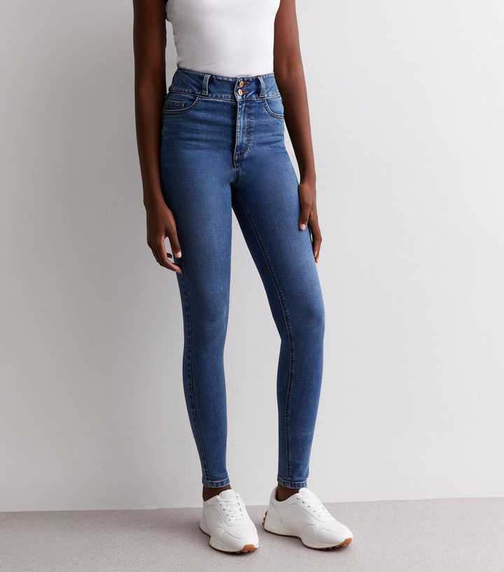 Tall Blue High Waist Yazmin Skinny Jeans | New Look