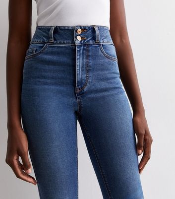 Tall Blue High Waist Yazmin Skinny Jeans New Look