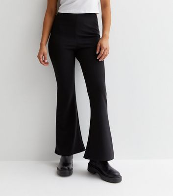 Olja High Waist Flare Trousers in Ivory | Oh Polly