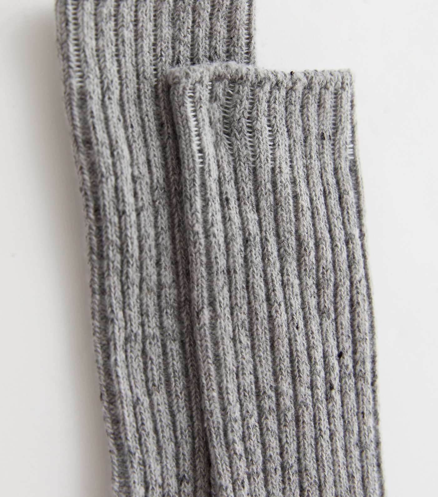 Pale Grey Ribbed Lounge Socks Image 2